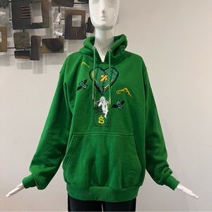 Retro Label 5s What The Air Hoodie Green Sweater XL Unisex
